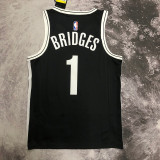 NETS BRIDGES #1 Black Top Quality Hot Pressing NBA Jersey (V领)