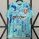 24/25 Universidad De Chile Blue Goalkeeper Fans Soccer Jersey