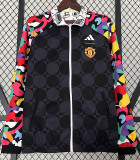 2024 Man Utd Black& White Graffiti& Double sided Windbreaker (双面风衣)