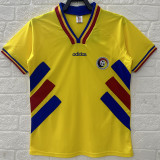 1994 Romania Yellow Retro Soccer Jersey