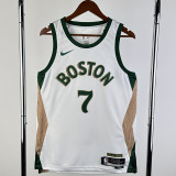 23/24 CELTICS BROWN #7 White City Edition Home Top Quality Hot Pressing NBA Jersey