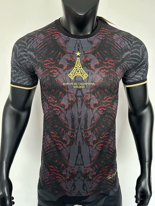 25/26 PSG Champion Edition Black   Player Version Soccer Jersey