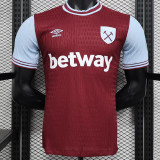 24/25 West Ham Home  Player Version Soccer Jersey