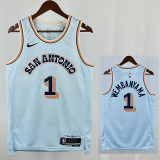24/25 Sa Spurs WEMBANYAMA #1 City Edition Top Quality Hot Pressing NBA Jersey