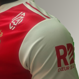 25/26 Monaco Home  Player Version  Soccer Jersey（Print sponsors、广告）