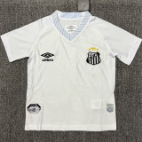25/26 Santos FC Home  Kids Soccer Jersey(Print All Sponsor)(新全广告、背上NVA~SRTE)