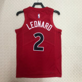 22/23 Raptors LEONARD #2 Red Top Quality Hot Pressing NBA Jersey