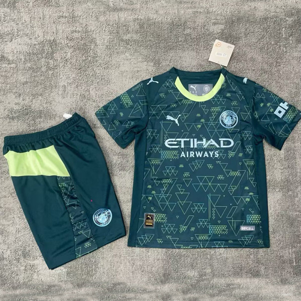 25/26 Man City fourth Kids Soccer Jersey