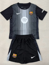25/26 BAR Goalkeeper Black Kids Soccer Jersey