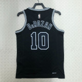 22/23 SA Spurs DEROZAN #10 Black Top Quality Hot Pressing NBA Jersey (Retro Logo)