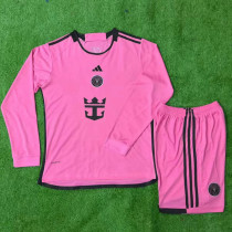 24/25 Inter Miami Home Kids Long Sleeve Soccer Jersey (童装长袖)