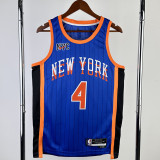 23/24 KNICKS ROSE #4 Blue City Edition Top Quality Hot Pressing NBA Jersey