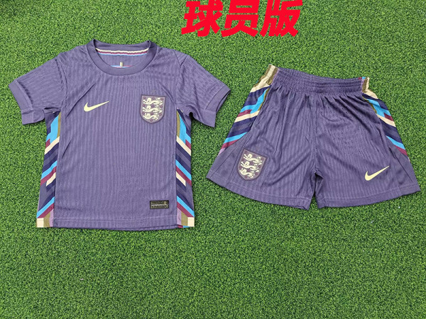 2024England Away Kids  Player Version Soccer Jersey(童装球员）