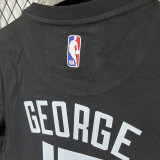 2025 T263 Clippers  GEORGE #13 NK Black  Pure Cotton  Blue T-shirt