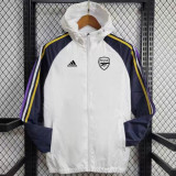 24/25 ARS White & Royal Blue Hooded Windbreaker