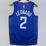 22/23 Clippers LEONARO #2 Blue Top Quality Hot Pressing NBA Jersey