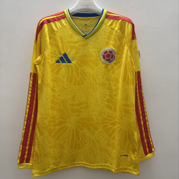 26/27 Colombia Home Long Sleeve  Soccer Jersey