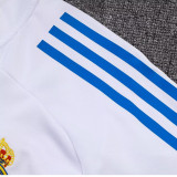 25/26 RMA White &Blue Kids Half Pull Tracksuit #E25124(童装\半拉链)