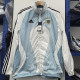 25/26 Argentina White & Lake Blue Embroidery Retro windbreaker