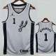 20/21 Sa Spurs WENBAN YAMA #1 Grey Flying Man Edition Top Quality Hot Pressing NBA Jersey(飞人）