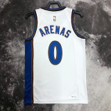 22/23 Wizards ARENAS #0 White Top Quality Hot Pressing NBA Jersey (Retro Logo)