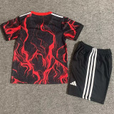 25/26 RMA Black Dragon Edition Red Black Kids Soccer Jersey