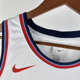 24/25 Clippers LEONARD #2 White City Edition Home Top Quality Hot Pressing NBA Jersey