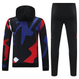 25/26 Man Utd Blue Black Jigsaw puzzle Hooded  Tracksuit