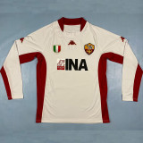 2001/2002 Roma Away Long Sleeve Retro Soccer Jersey