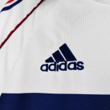 1998 France Away Retro Soccer Jersey(右胸无带字）