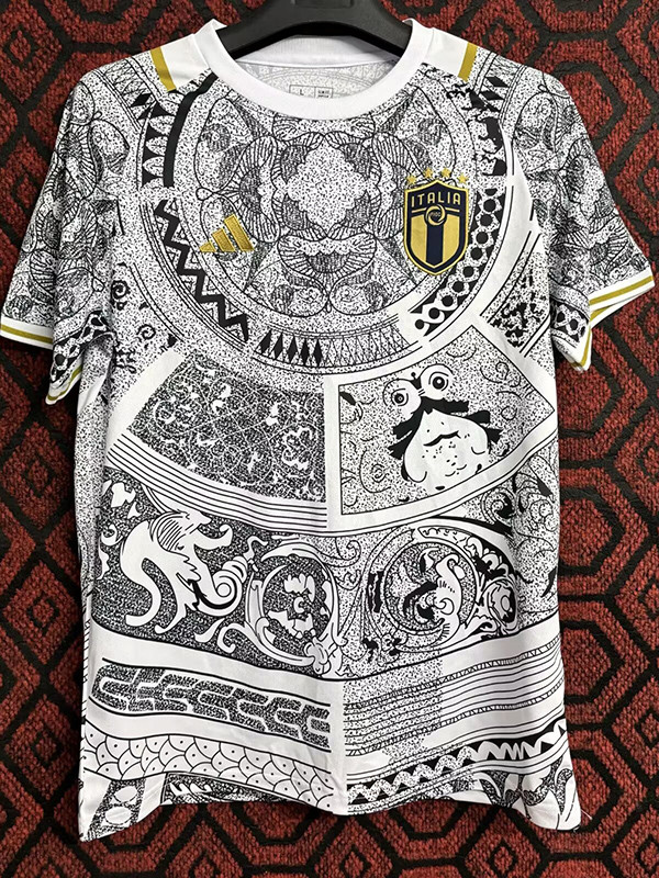 2024 Italy Grey Commemorative Edition Fans Soccer Jersey