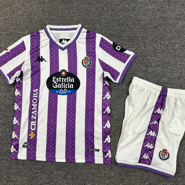 25/26 Valladolid Home  Kids Soccer Jersey