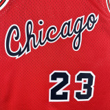 84/85 Bulls Rookie Red # 23 Jordan Heat Pressed Retro NBA Jersey