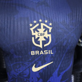 2024 Brazil Deep Blue Special Edition Player Version Soccer Jersey