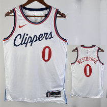 24/25 Clippers WESTBROOK #0 White City Edition Home Top Quality Hot Pressing NBA Jersey