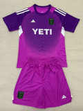 25/26  Austin FC Purple Goalkeeper Kids Soccer Jersey