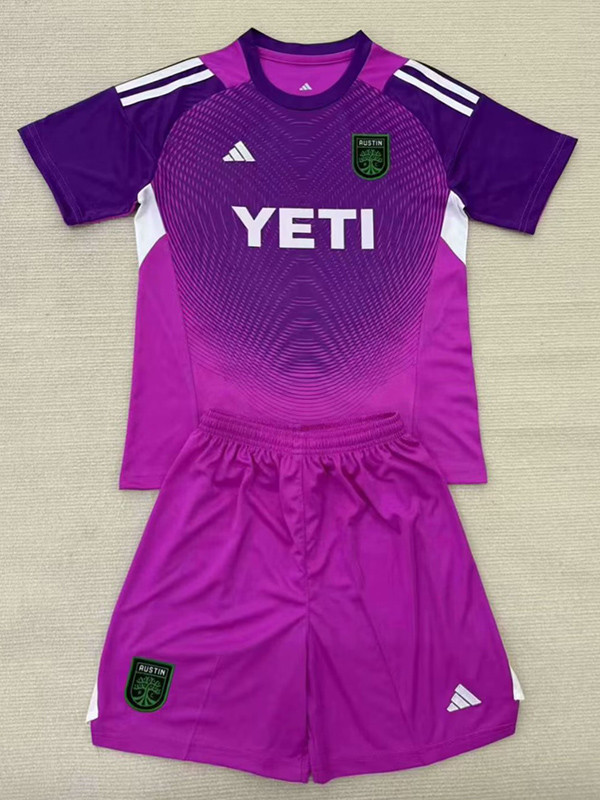 25/26  Austin FC Purple Goalkeeper Kids Soccer Jersey