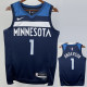 22/23 Timberwolves ANDERSON #1 Blue Top Quality Hot Pressing NBA Jersey
