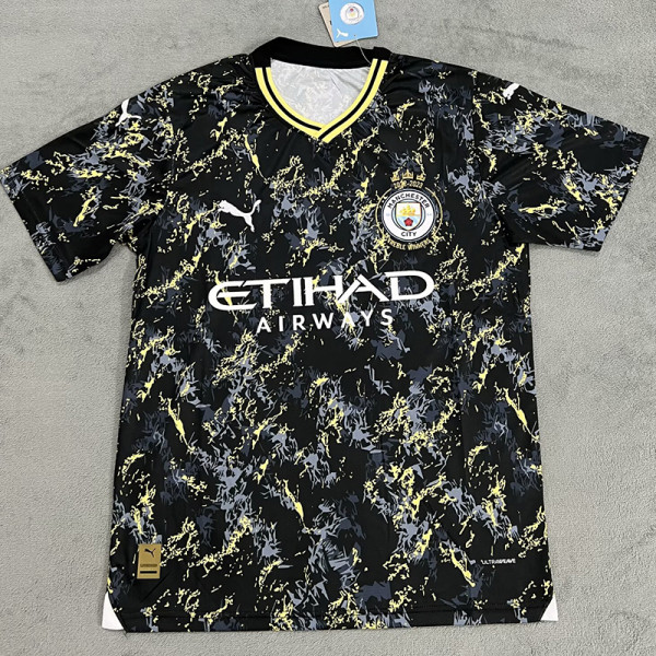 24/25 Man City Black and Yellow  Special Edition Fans Soccer Jersey