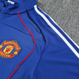 25/26 Man Utd Blue Half Pull Tracksuit  (半拉链)