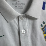 25/26  Brazil White Retro Edition Polo Jersey