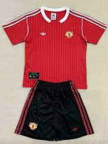 25/26 Man Utd Red Retro Kids Soccer Jersey