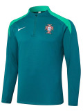 24/25  Portugal Green Kids  Half Pull Tracksuit  (童装)(半拉链)