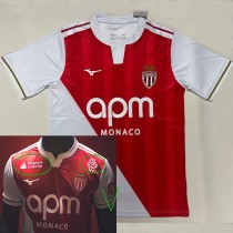 25/26 Monaco Home Fans  Soccer Jersey（Print sponsors、广告）