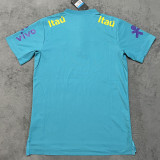2021 Brazil Lake Blue Retro  Polo Jersey