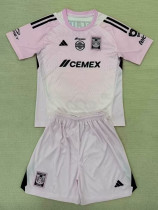 25/26 Tigres UANL Goalkeeper  Pink Kids Soccer Jersey