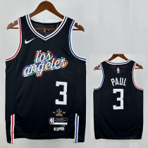 22/23 Clippers PUAL # 3 Black City Edition Top Quality Hot Pressing NBA Jersey
