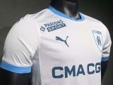 24/25 Marseille Home  Player Version Soccer Jersey(Print all Sponsor)前后广告