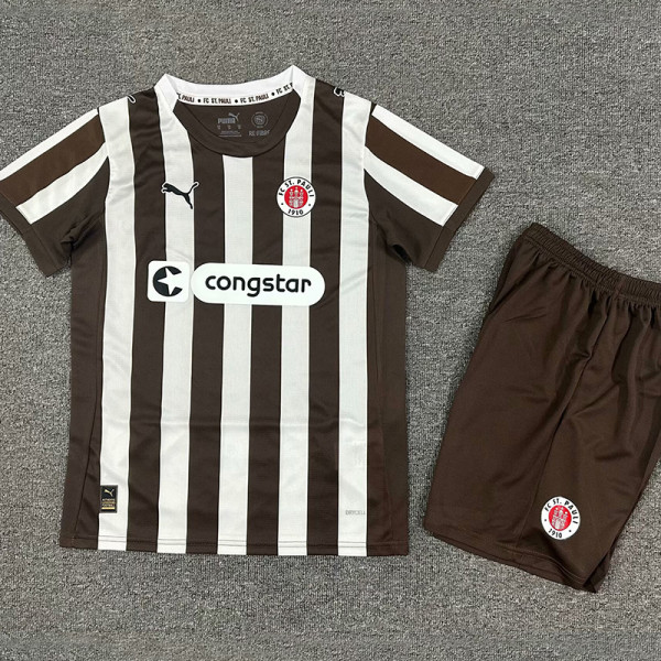 25/26 St. Pauli Home Kids Soccer Jersey