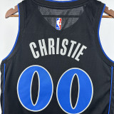 23/24 Dallas Mavericks CHRISTIE #00 Black City Edition Top Quality Hot Pressing NBA Jersey